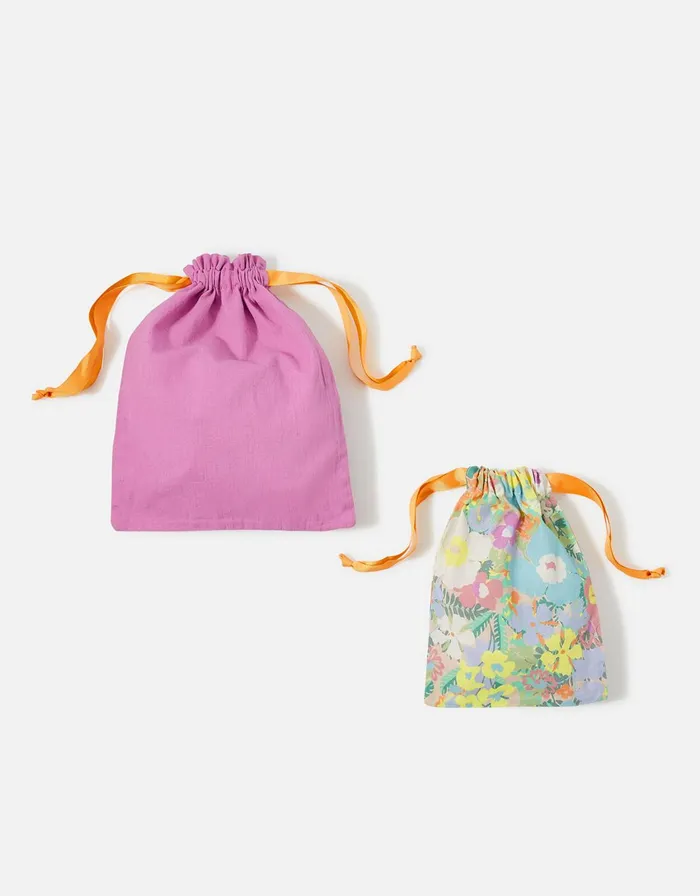 Accessorize Hampton Drawstring Pouch Set Women Travel Bags