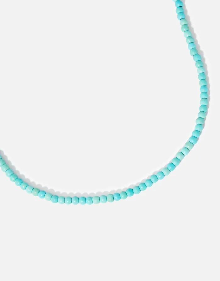 Accessorize Healing Stone Turquoise Bead Necklace Women Necklaces