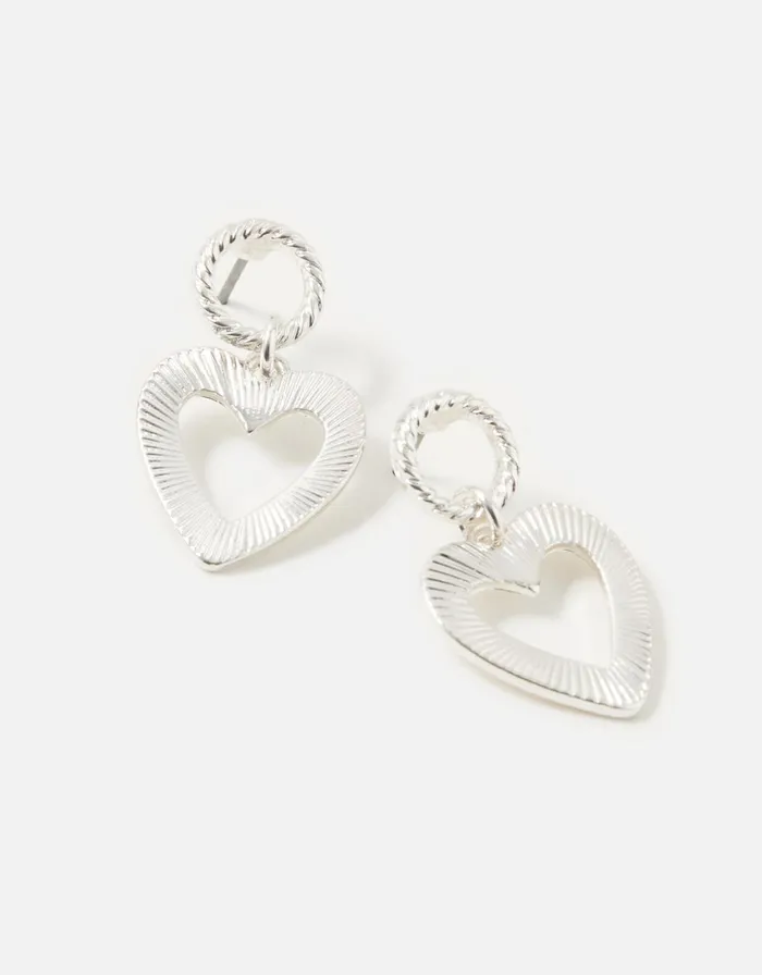 Accessorize Heart Short Drop Earrings Women Earrings