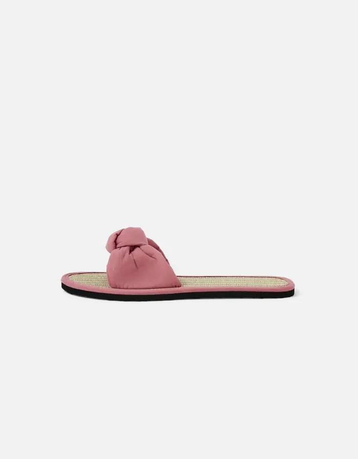 Accessorize Knot Seagrass Sliders Pink Pink Women Sandals and Flip Flops