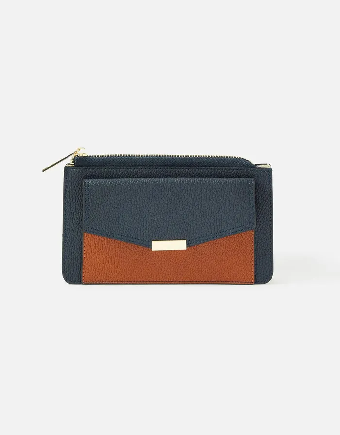 Accessorize Large Colour Block Purse Multi Darksmulti Women Purses and Wallets