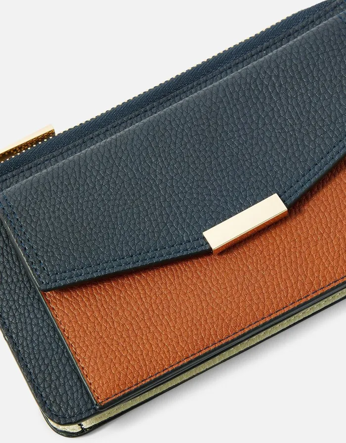 Accessorize Large Colour Block Purse Multi Darksmulti Women Purses and Wallets