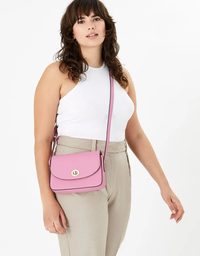 Accessorize Lexi Lock CrossBody Bag Pink Pink Women CrossBody Bags