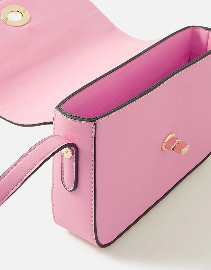 Accessorize Lexi Lock CrossBody Bag Pink Pink Women CrossBody Bags