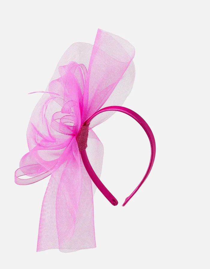 Accessorize Mia Oversized Bow Fascinator Pink Fuchsia Women Hats