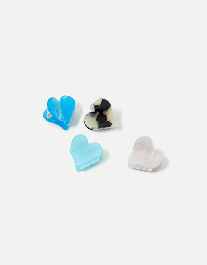 Accessorize Mini Heart Claw Clip Set Women Hair Accessories