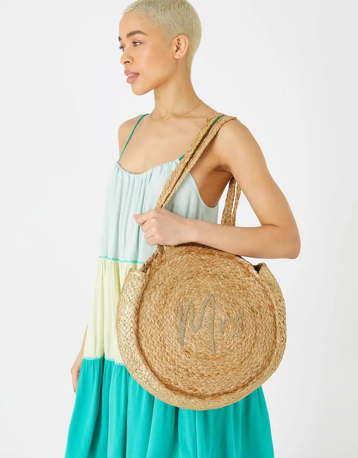 Accessorize Mrs Large Circle Shoulder Bag Women Beach Bags