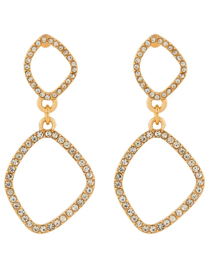 Accessorize Pav Organic Oval Drop Earrings Women Earrings