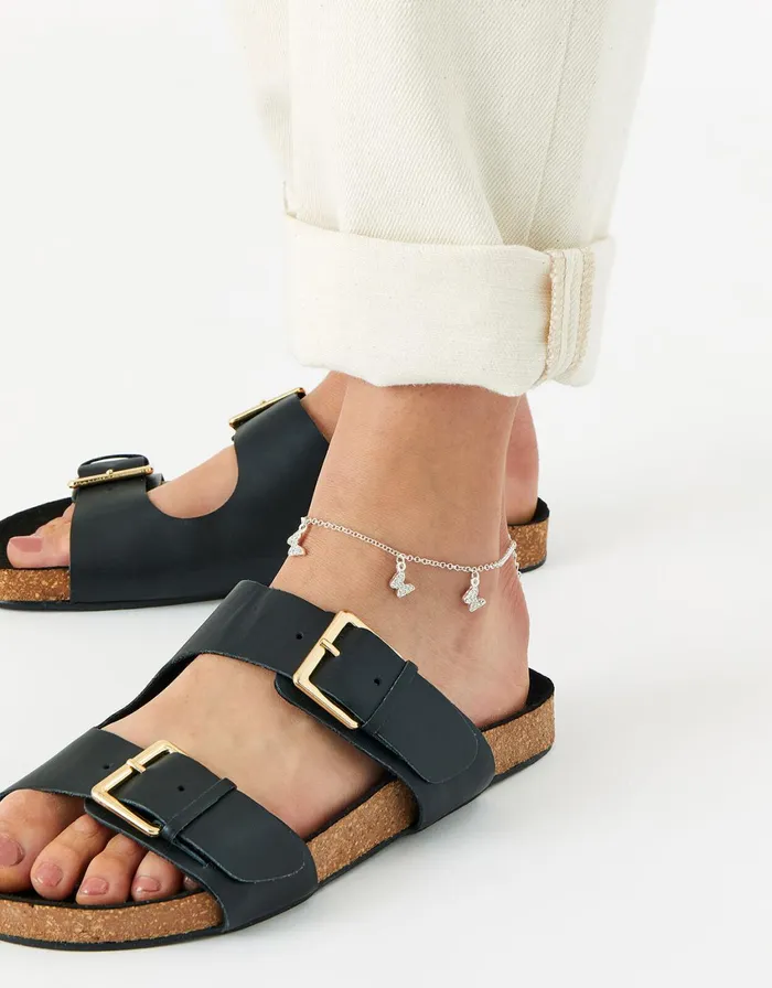 Accessorize Pave Butterfly Anklet Women Anklets