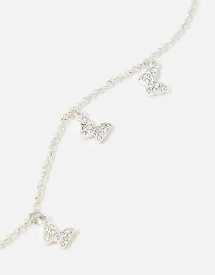 Accessorize Pave Butterfly Anklet Women Anklets