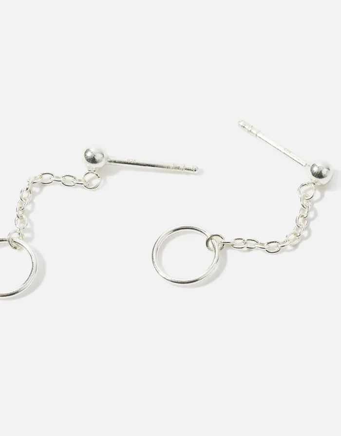 Accessorize Recycled Sterling Silver Boho Drop Earrings Women Earrings