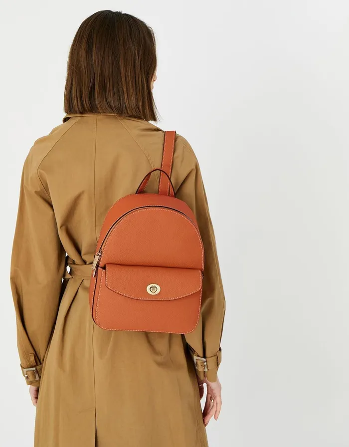 Accessorize Ricki Small Backpack Orange Orange Women Backpacks