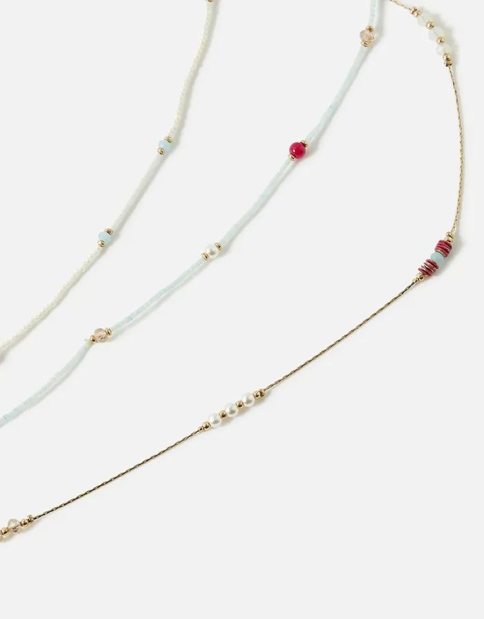 Accessorize Romantic Ramble Beaded Necklace Set Women Necklaces