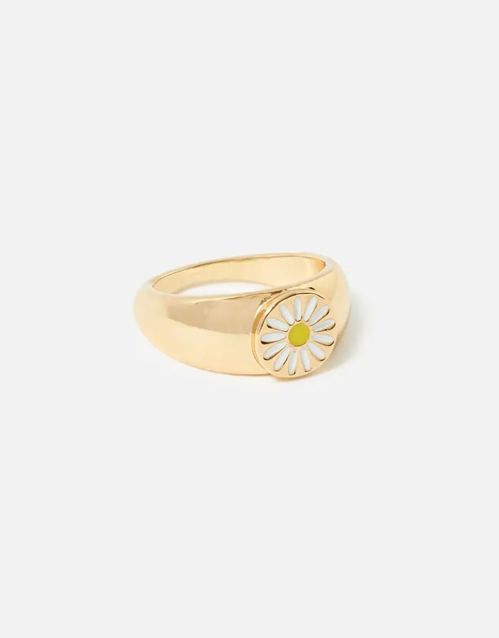 Accessorize Romantic Ramble Daisy Signet Ring Multi Pastelmulti Women Rings