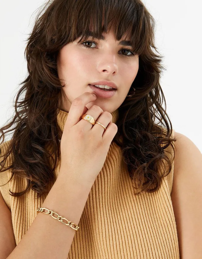 Accessorize Romantic Ramble Daisy Signet Ring Multi Pastelmulti Women Rings