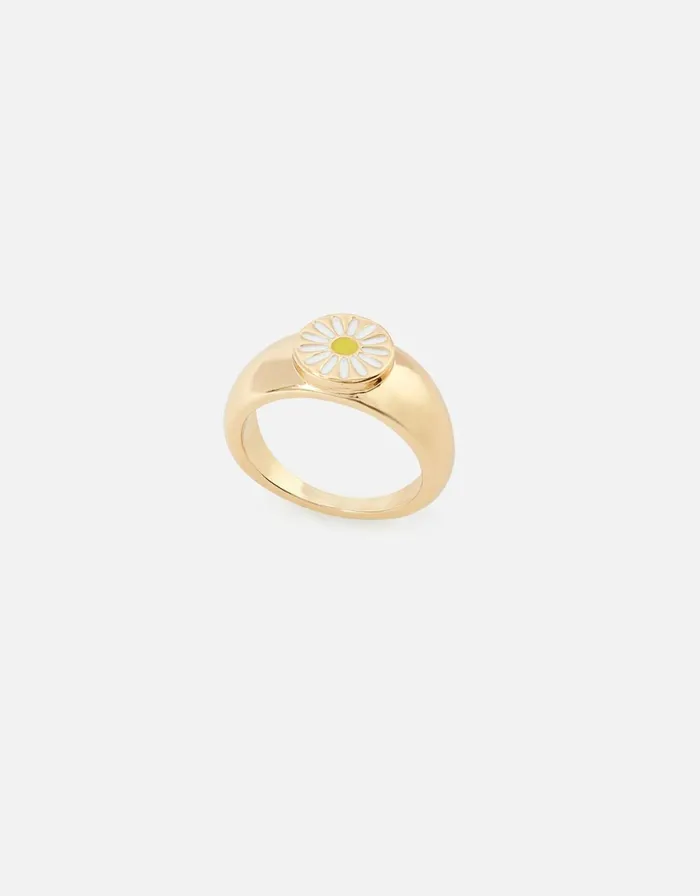 Accessorize Romantic Ramble Daisy Signet Ring Multi Pastelmulti Women Rings