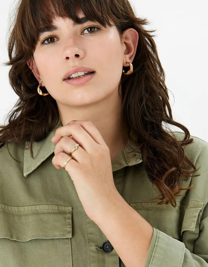 Accessorize Romantic Ramble Pearl Stack Ring Set Cream Pearl Women Rings