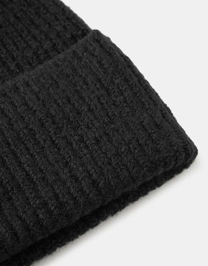 Accessorize Soho Knit Beanie Hat Black Women Hats