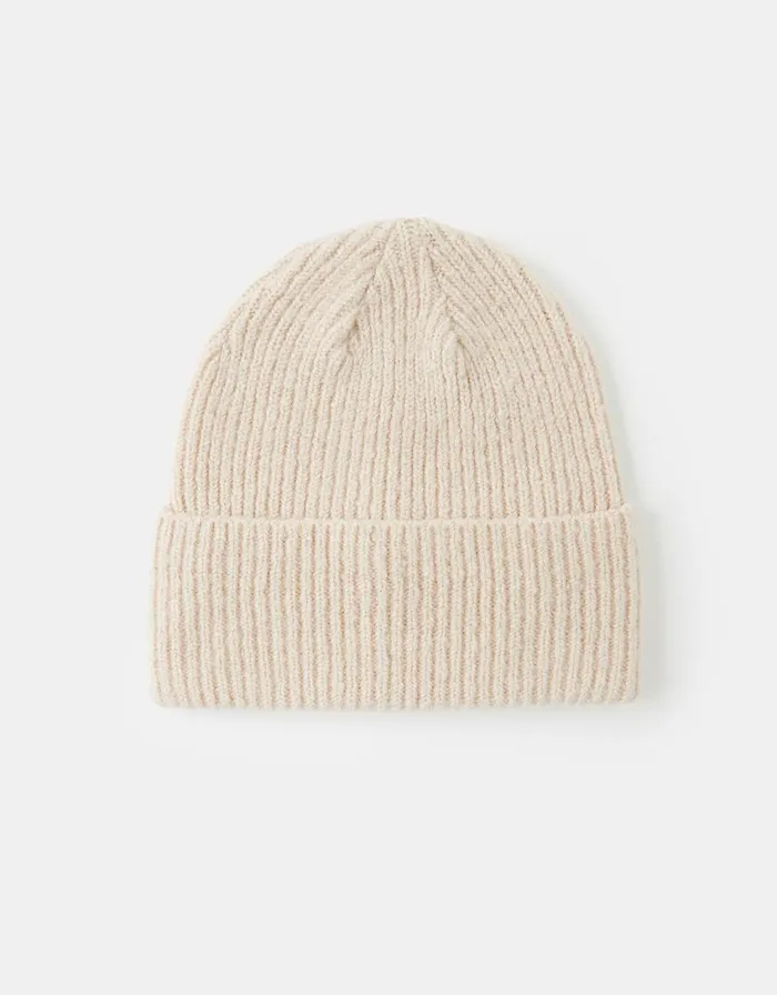 Accessorize Soho Knit Beanie Hat Natural Women Hats
