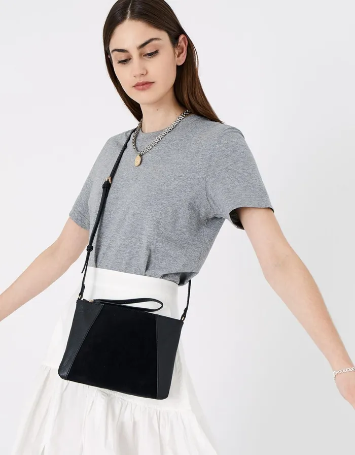 Accessorize Sophie Leather Cross Body Black Black Women Leather Bags