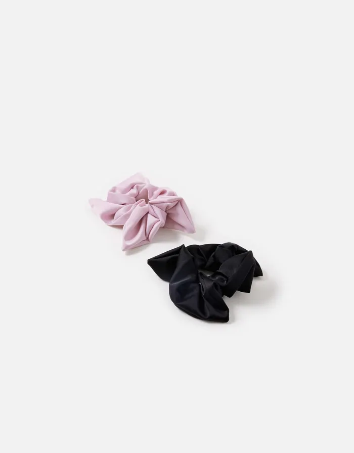Accessorize Square Satin Scrunchie Twinset Women Hair Accessories