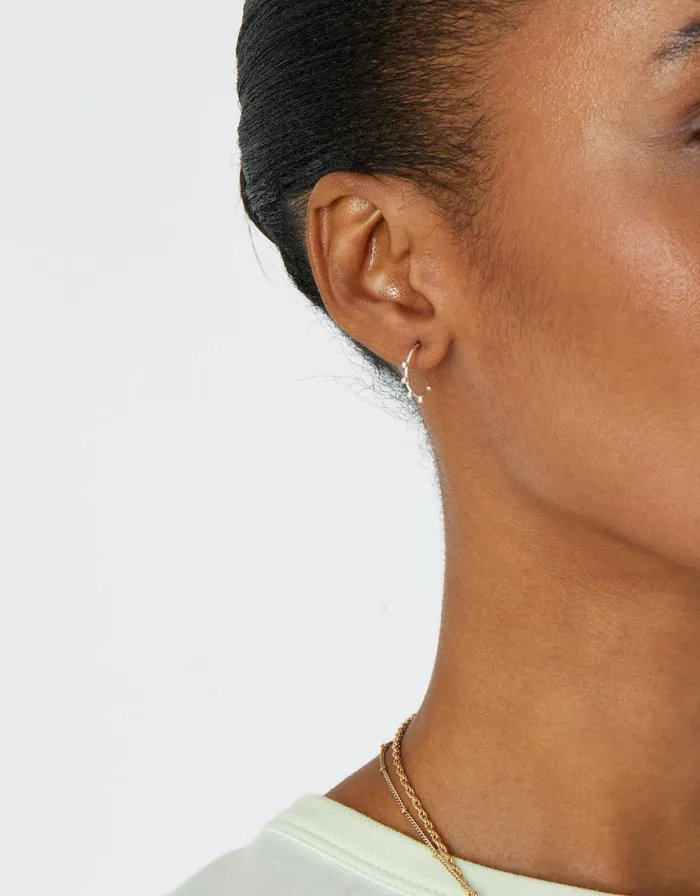 Accessorize Sterling Silver Bobble Hoops Women Earrings