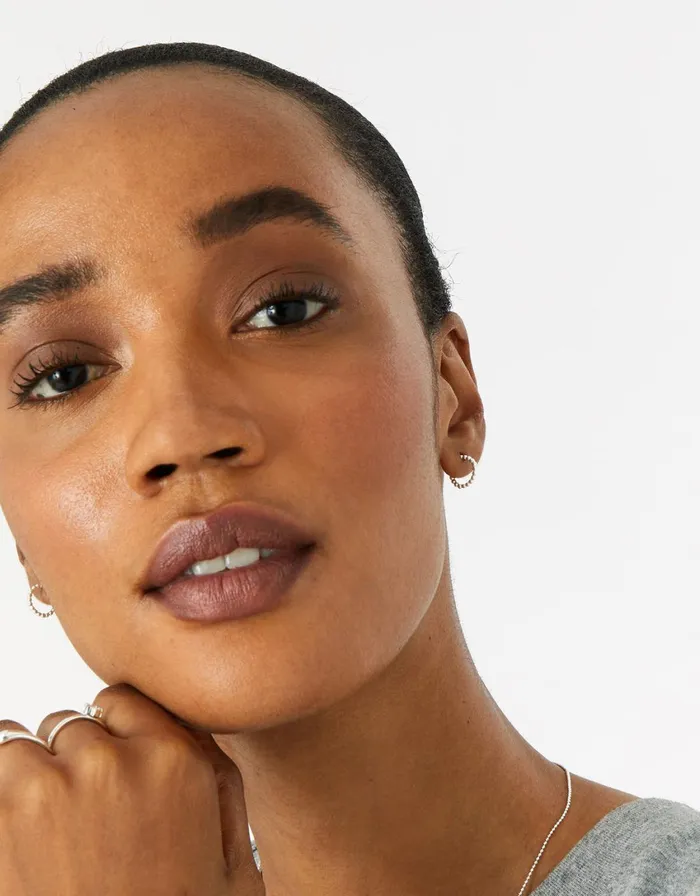 Accessorize Sterling Silver Bobble Huggie Hoops Women Earrings