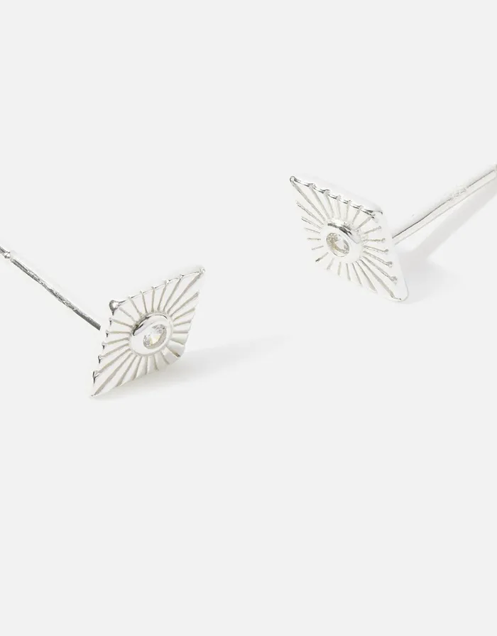 Accessorize Sterling Silver Boho Etched Earrings Women Earrings