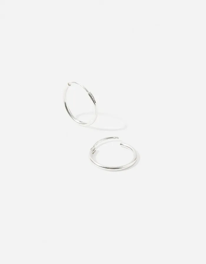Accessorize Sterling Silver Chunky Hoops Women Earrings
