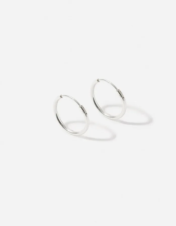 Accessorize Sterling Silver Chunky Hoops Women Earrings