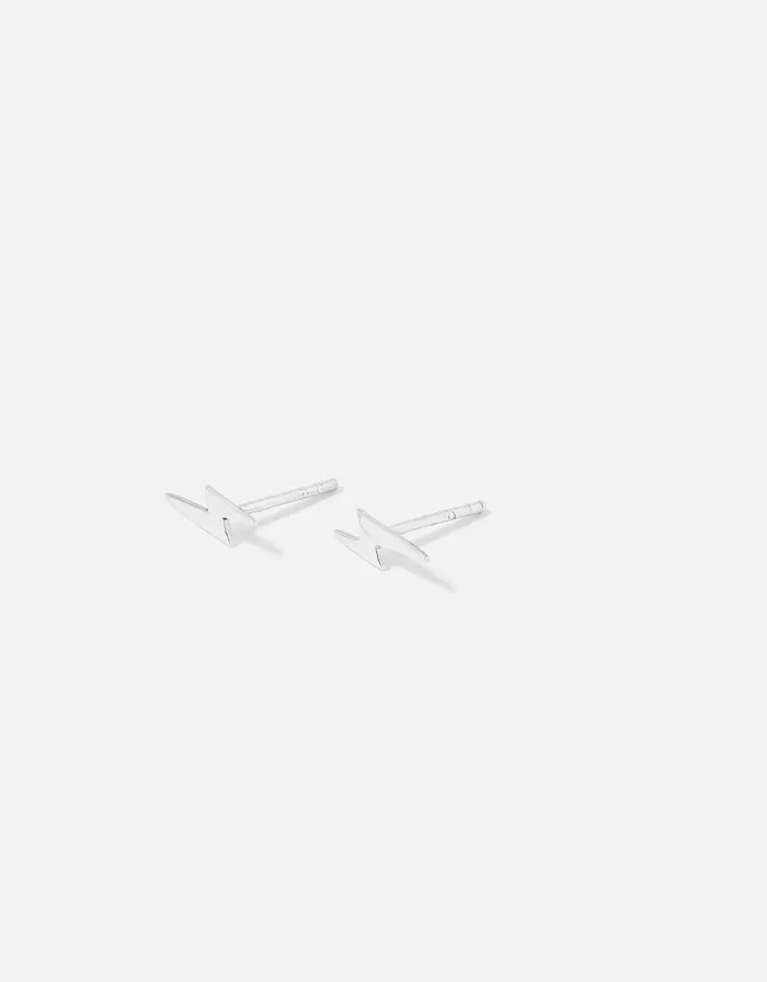 Accessorize Sterling Silver Lightning Bolt Studs Women Earrings