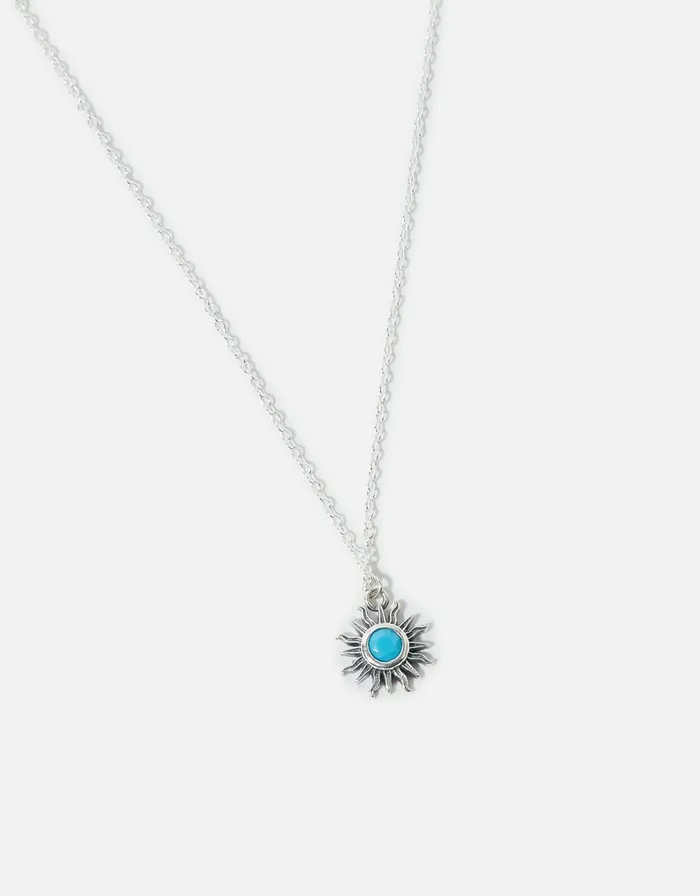 Accessorize Sterling Silver Sun Pendant Necklace Women Necklaces