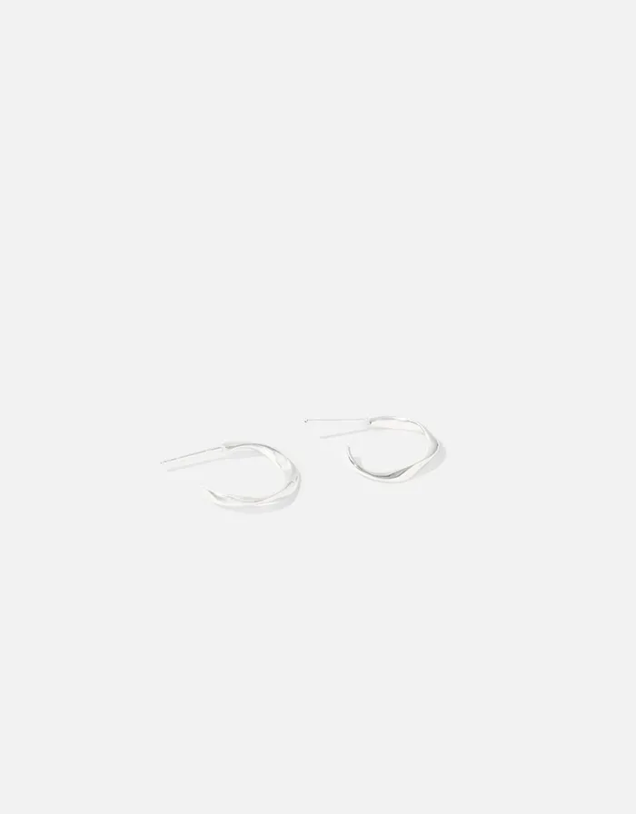 Accessorize Sterling Silver Twist Hoops Women Earrings