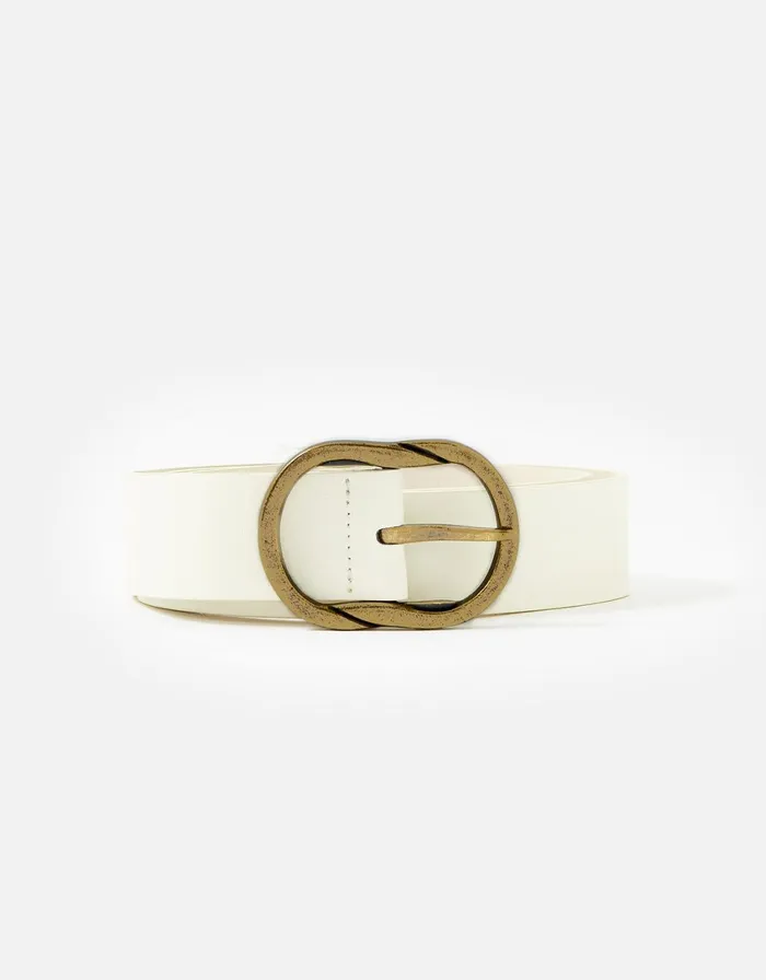 Accessorize Vintage Buckle Belt Cream Cream Women Belts