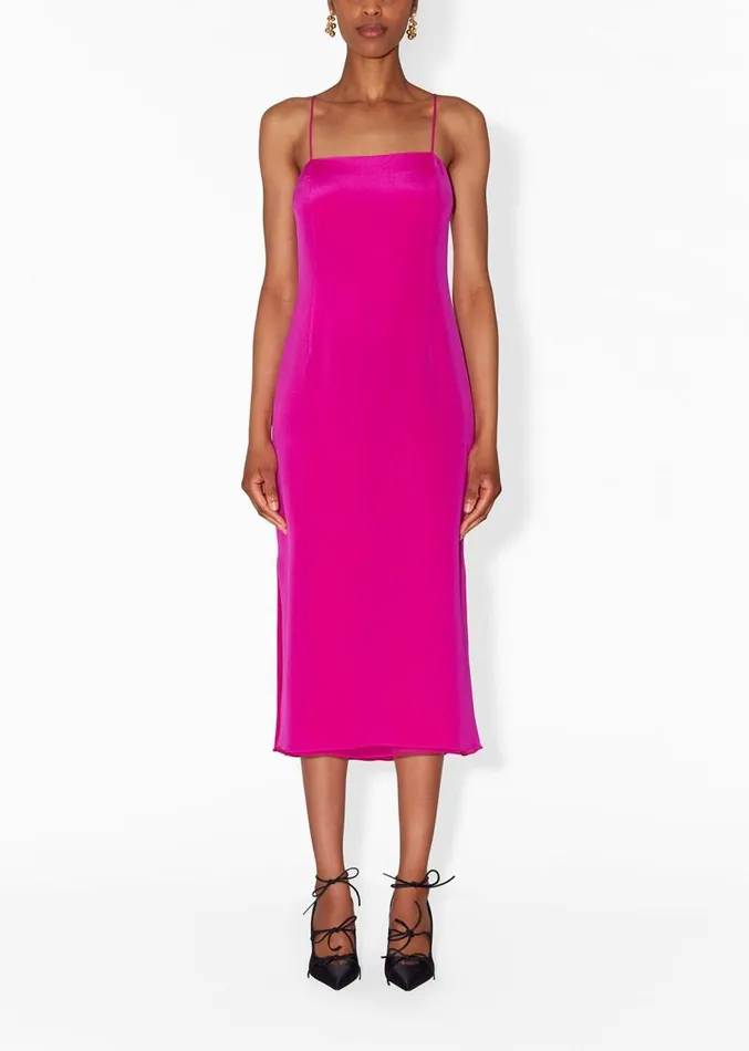 Adam Lippes Dresses and Jumpsuits Cami Dress In Silk Hot Pink 8211 Women