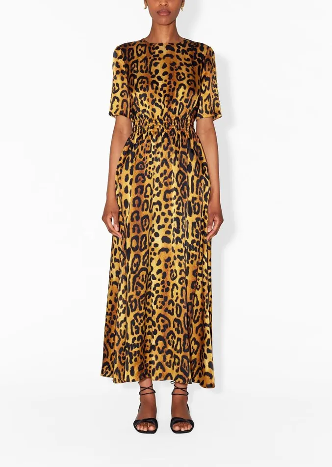 Adam Lippes Dresses and Jumpsuits Maxi Dress With Smocked Waist In Hammered Silk Jaguar 8211 Women
