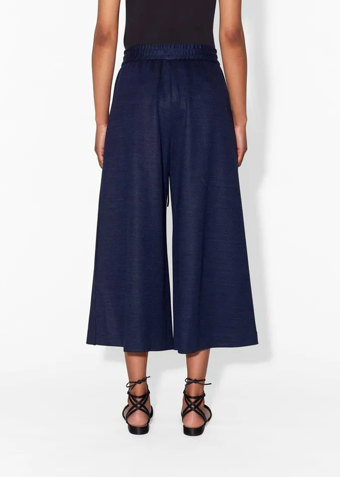 Adam Lippes Pants WideLeg Culotte In Luxe Jersey Navy 8211 Women