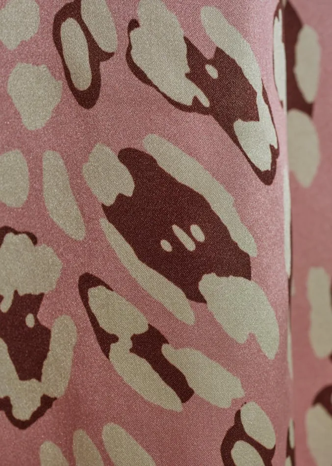 Adam Lippes Pants WideLeg Pant In Printed Charmeuse Pink Leopard 8211 Women