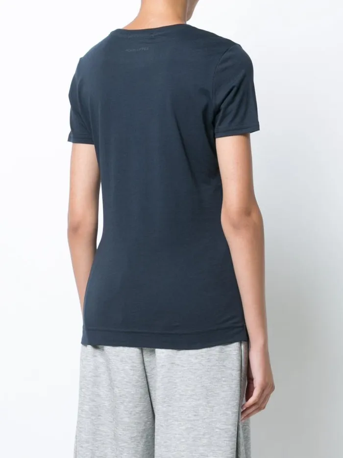 Adam Lippes Pima Cotton TShirts Short Sleeve Crewneck TShirt In Pima Cotton Navy 8211 Women