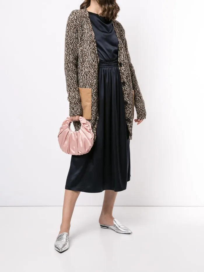Adam Lippes Sweaters Cardigan In Marled Cashmere Multi Chocolate 8211 Women