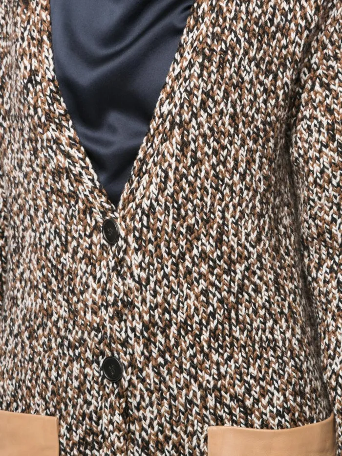 Adam Lippes Sweaters Cardigan In Marled Cashmere Multi Chocolate 8211 Women
