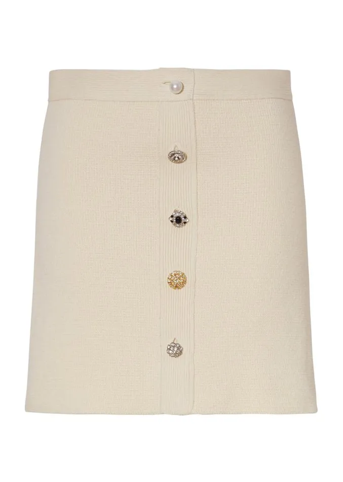 Adam Lippes Sweaters Mini Skirt In Fine Combed Cotton Ivory 8211 Women