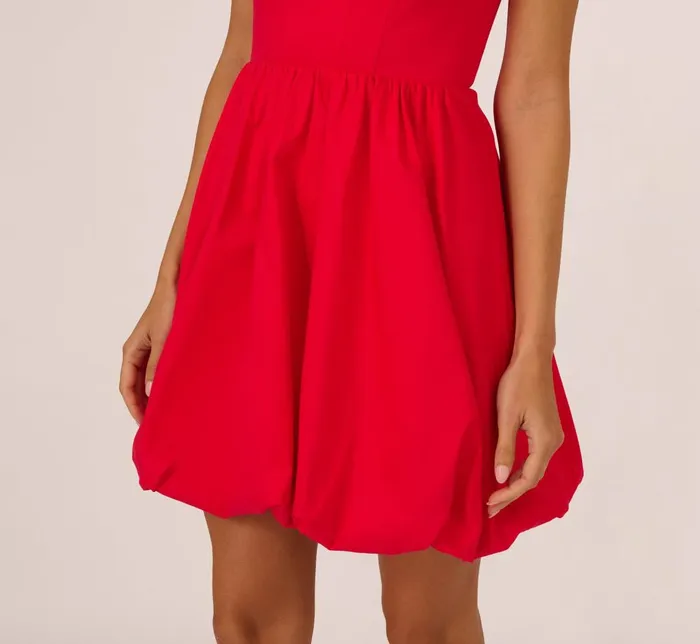 Adrianna Papell Day Dresses Square Neck Bubble Dress In Scarlet 8211 Women