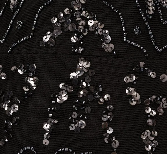 Adrianna Papell Formal Dresses HandBeaded AnkleLength Dress In Black Gunmetal 8211 Women