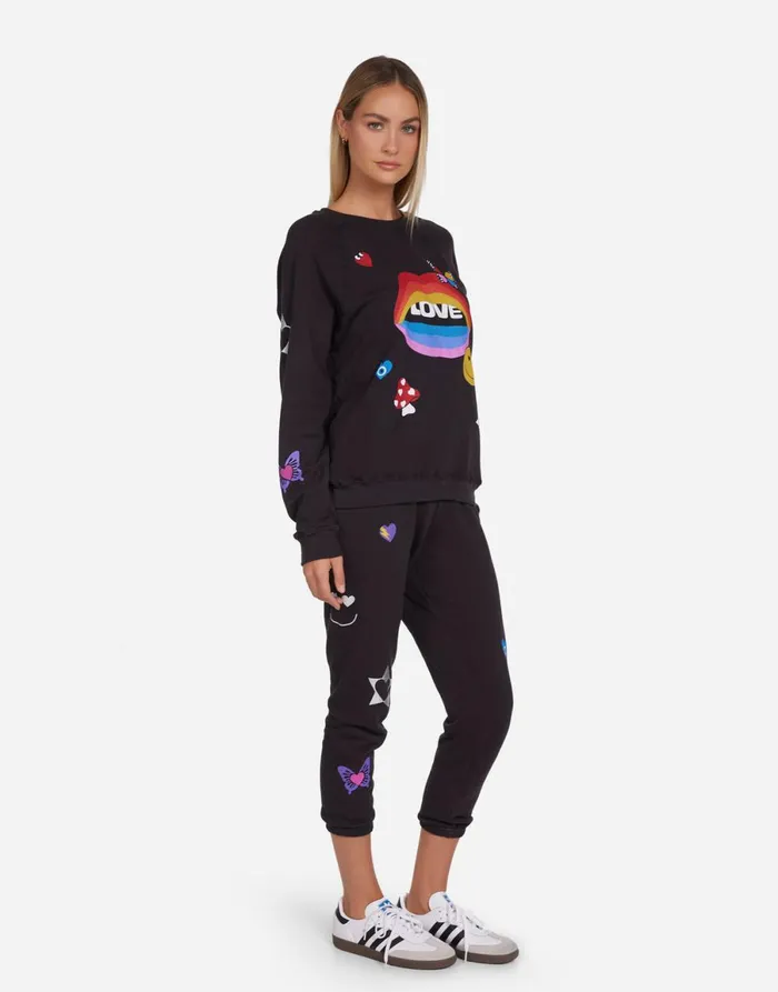 Anela Love Collage Onyx Women039s Lauren Moshi Long Sleeve