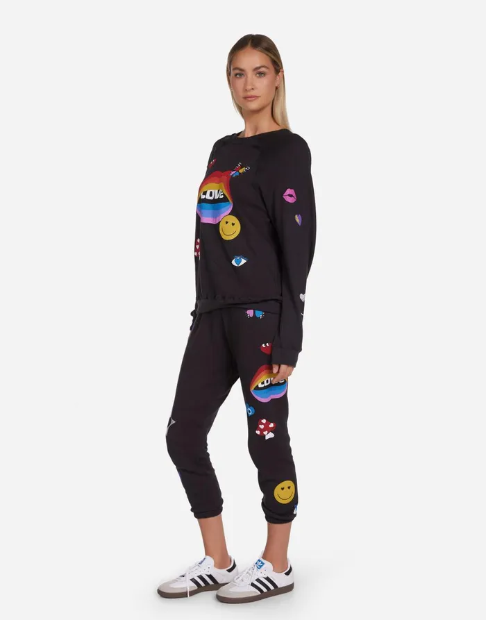 Anela Love Collage Onyx Women039s Lauren Moshi Long Sleeve