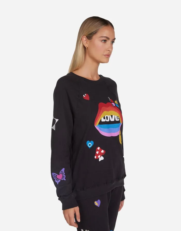 Anela Love Collage Onyx Women039s Lauren Moshi Long Sleeve