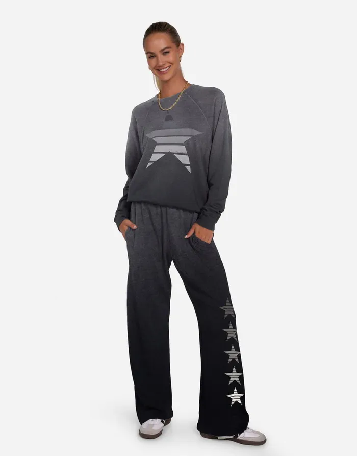 Anela Ombre Star Jet Black Ombre Women039s Lauren Moshi Long Sleeve
