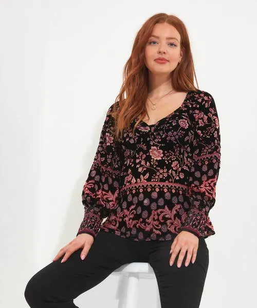 Apparel Dramatically Different Devore Top Black Tops Tunics and Blouses Joebrowns