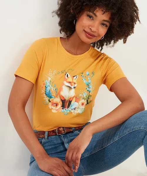 Apparel Foxy TShirt Ochre Tops Tunics and Blouses Joebrowns